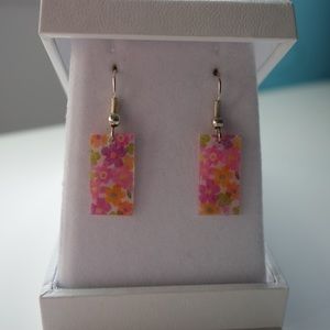 Handcrafted Floral Washi Tape Earrings